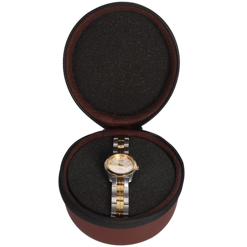 Caja de reloj redonda de EVA caja de reloj de concha dura caja de embalaje personalización de caja de regalo de gama alta